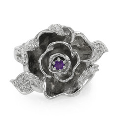 Bague en argent et Améthyste de Nigéria