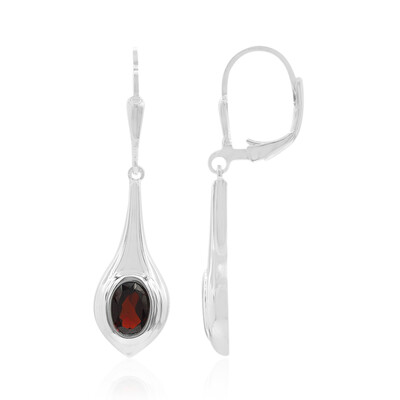 Boucles d'oreilles en argent et Grenat