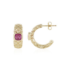 Boucles d'oreilles en or et Saphir rose de Madagascar (Ornaments by de Melo)