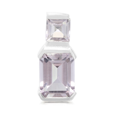 Pendentif en argent et Améthyste Rose de France