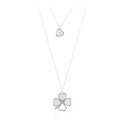 Collier en argent et Pierre de Lune blanche