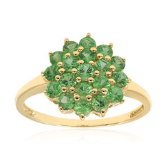 Bague en or et Grenat Tsavorite du Kenya