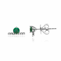 Boucles d'oreilles en or et Emeraude de Zambie AAA (CIRARI)