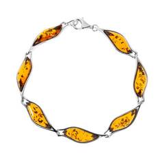 Bracelet en argent et Ambre baltique