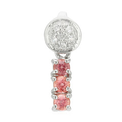 Pendentif en argent et Saphir Padparadscha