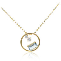 Collier en or et Aigue-Marine du Brésil AAA (CIRARI)