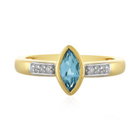 Bague en argent et Topaze bleu Suisse