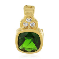 Pendentif en argent et Diopside de Russie