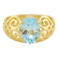Bague en argent et Topaze bleu ciel