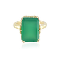 Bague en argent et Onyx vert