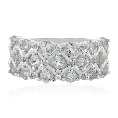 Bague en argent et Aigue-marine