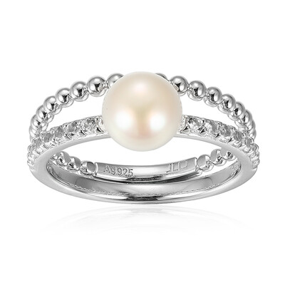 Bague en argent et Perle de culture d'eau douce