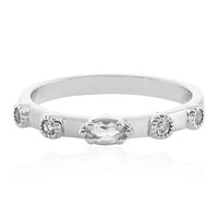 Bague en argent et Topaze blanche