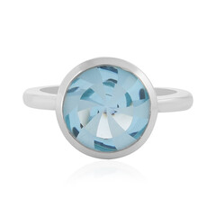 Bague en argent et Topaze bleu ciel