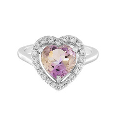 Bague en argent et Amétrine de Anahi