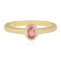 Bague en or et Saphir Padparadscha