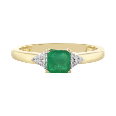 Bague en argent et Emeraude du Brésil