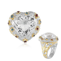 Bague en argent et Quartz blanc (Gems en Vogue)