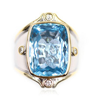 Bague en argent et Topaze bleu ciel (Dallas Prince Designs)