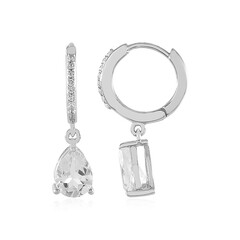 Boucles d'oreilles en argent et Topaze blanche