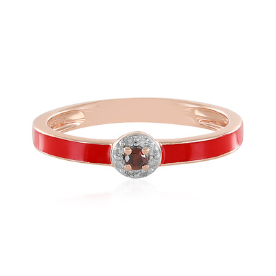 Bague en argent et Diamant rouge I4