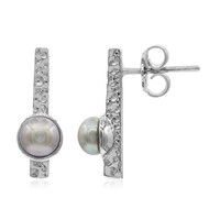 Boucles d'oreilles en argent et Perle de culture d'eau douce (TPC)