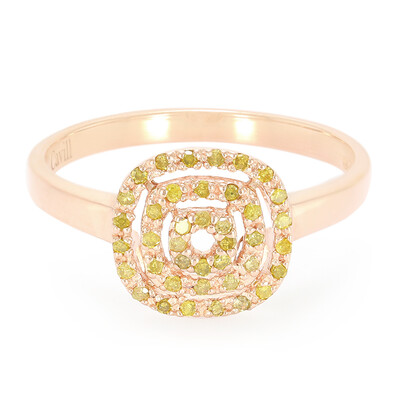 Bague en argent et Diamant fantaisie