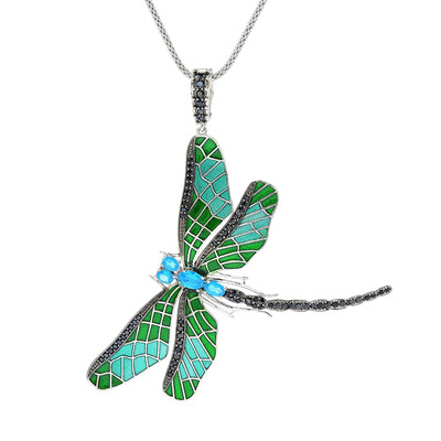 Collier en argent et Apatite néon (Dallas Prince Designs)
