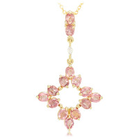 Collier en or et Saphir Padparadscha non chauffé (AMAYANI)