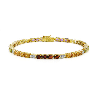 Bracelet en argent et Grenat du Mozambique
