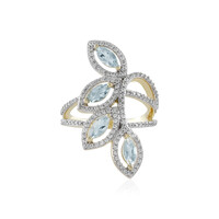 Bague en or et Aigue-marine