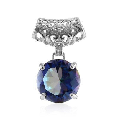 Pendentif en argent et Quartz mystique bleu (MONOSONO COLLECTION)