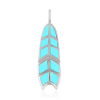 Pendentif en argent et Turquoise de Kingman (Anne Bever)