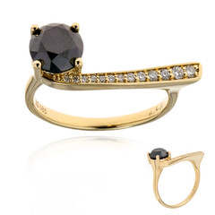 Bague en or et Diamant noir (de Melo)