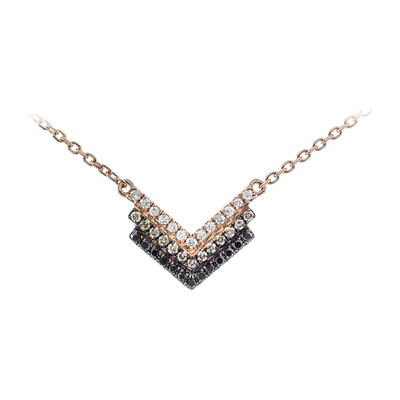 Collier en or et Diamant noir