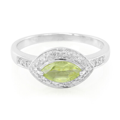 Bague en argent et Péridot de Mandchourie
