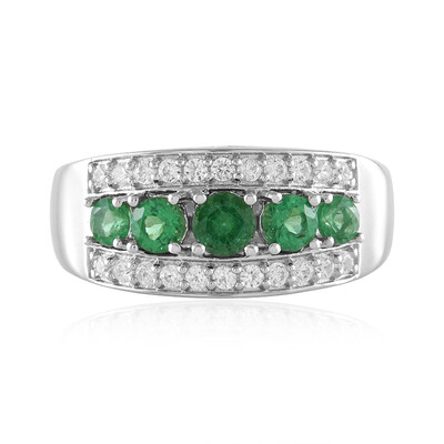 Bague en argent et Apatite verte