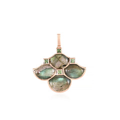 Pendentif en argent et Labradorite verte de Maniry (KM by Juwelo)