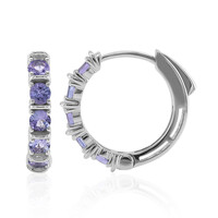 Boucles d'oreilles en argent et Tanzanite