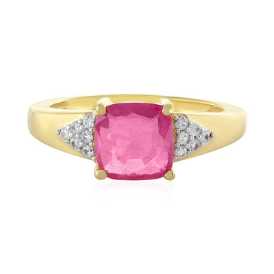 Bague en argent et Saphir rose de Madagascar