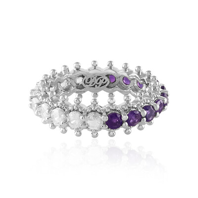 Bague en argent et Améthyste de Zambie (Dallas Prince Designs)