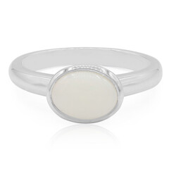 Bague en argent et Opale blanche