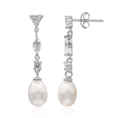 Boucles d'oreilles en argent et Perle de culture d'eau douce