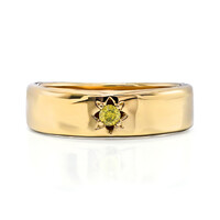 Bague en argent et Diamant jaune I2