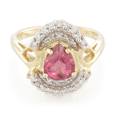 Bague en or et Tourmaline cuprifère rose