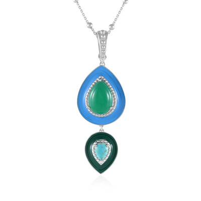 Collier en argent et Onyx vert (Dallas Prince Designs)