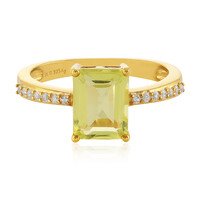 Bague en argent et Quartz citron