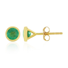 Boucles d'oreilles en or et Emeraude de Zambie