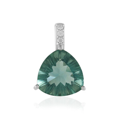 Pendentif en argent et Fluorite verte