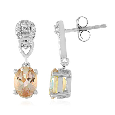 Boucles d'oreilles en argent et Quartz Luna